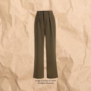 CIDER Olive Precision Trousers | Utility Tailored Pants